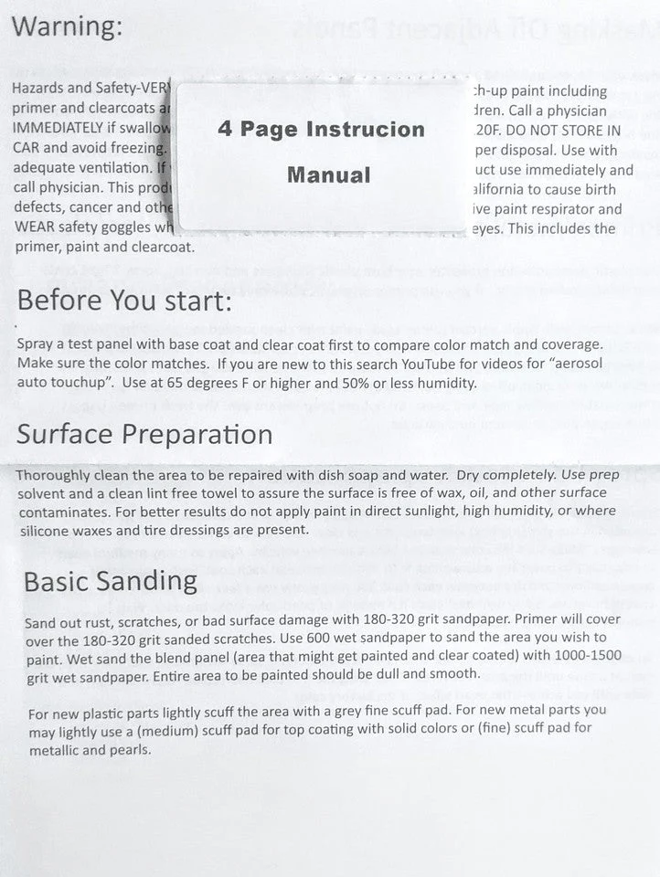 Mitsubishi CL Medium Argent Metallic Touch Up Spray Paint - Image 7